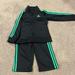 Adidas Matching Sets | Nwt- 2 Piece Boys Adidas Track Jacket And Pants Set. Size 24 Months | Color: Black/Green | Size: 24mb