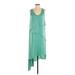 BCBGMAXAZRIA Casual Dress - High/Low: Green Dresses - Women's Size X-Small