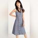 Madewell Dresses | Madewell Chambray Tank Button-Front Midi Dress | Color: Blue | Size: 0