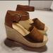 Nine West Shoes | New Nine West Adell8 Platform Wedges | Color: Brown/Cream | Size: 8