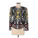 1.State Blazer Jacket: Short Black Print Jackets & Outerwear - Women's Size Medium