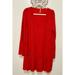 Free People Dresses | Free People Can't Help It Mini Pleated Bell Sleeve Drop Waist Dress Womens L | Color: Red | Size: L