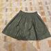 Anthropologie Skirts | Anthropologie Olive Green Faux Leather Pleated Full Skirt Nwt M Medium | Color: Green | Size: M