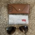 Ray-Ban Accessories | Brown Lense Ray Ban Aviators | Color: Brown/Gold | Size: Os