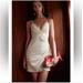 Zara Dresses | Beaded Strappy Mini Dress Size M | Color: Cream | Size: M