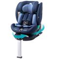 globalkids i-Size 360 Swivel Car Seat, Group 0+123 Car Seat with ISOFIX and Support Leg, ECE R129, 0-36 kg, 0-12years, 40cm-150cm, west Blue