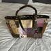 Coach Bags | Coach Multicolor Patchwork Zip Top Tote Bag With Patent Leather Straps | Color: Brown/Tan | Size: Os