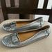 Coach Shoes | Coach Women’s Harper Leather Slip On Loafers Flats Metallic Silver Size 7 | Color: Silver | Size: 7