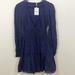 Free People Dresses | Free People Sz 6 The Delightful Mini Dress Nwt | Color: Blue | Size: 6