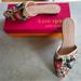 Kate Spade Shoes | Kate Spade Embroidered Mule Flats 8 | Color: Cream/Orange | Size: 8