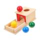 TOYANDONA 3 Sets Teaching Aids Wooden Hand-eye Coordination Toys Wooden Baby Toys Object Permanence Ball Drop Wooden Toddler Toys Infant Toy Ball in Hole Toy Child Drawer Coin