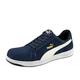 PUMA Safety Iconic Suede Low S1PL ESD FO HRO SR Unisex Safety Shoes Non-Slip Metal-Free Fibreglass Cap, navy, 9 UK