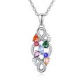 ADMETUS Celtic Jewellery Sterling Silver Irish Celtic Knot Necklace 7 Chakra Pendant Necklace Celtic Knot Gifts for Women