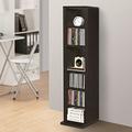 DVD Storage Tower Rack CD unit shelf organizer archieve wood Black White (Brown)