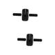 Yardwe 2pcs Ab Wheel Workout Machines Exercise Abdomen Training Tool Ab Workout Equipment Mesh Sleeves Abdominal Rollers Rollators Plastic Pipe Fitness White Trainer Sports