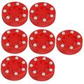 TOVINANNA 7 Pcs Floor Hockey Puck Women Hockey Balls Sports Roller Hockey Ice Roller Puck Hockey Stuff Air Hockey Roller Hockey Game Hockey Pucks Red Plastic Barrel Child Major Pp