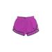 Adidas Athletic Shorts: Purple Solid Activewear - Women's Size X-Small