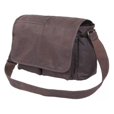 Rothco Brown Leather Classic Messenger Bag 91480