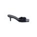 Banana Republic Factory Store Heels: Slip On Kitten Heel Cocktail Party Black Print Shoes - Women's Size 7 - Open Toe