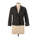 Ann Taylor LOFT Blazer Jacket: Short Black Polka Dots Jackets & Outerwear - Women's Size 8 Petite