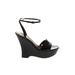 Lanvin Wedges: Black Shoes - Women's Size 40