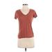 Nordstrom Short Sleeve T-Shirt: Brown Tops - Women's Size X-Small