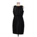 MICHAEL Michael Kors Cocktail Dress - Sheath High Neck Sleeveless: Black Dresses - Women's Size 6