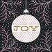 The Holiday Aisle® Jolly Holiday Ornaments Joy Metallic by Michael Mullan - Wrapped Canvas Print Canvas | 20" H x 20" W | Wayfair