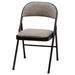 Orren Ellis Hershel Sudden Comfort Deluxe Portable Metal Fabric Padded Folding Chair for Home, Outdoor, & Office Fabric in Black | Wayfair