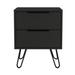 Loon Peak® Fiorenzo Nightstand Wood/Metal in Black | 13.7 H x 13.7 W x 17.7 D in | Wayfair CFEB393415B948329580D861E8ADB10E