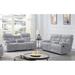 Wade Logan® Brysa 2 Piece Reclining Living Room Set Polyester in Gray | 42 H x 87 W x 38 D in | Wayfair Living Room Sets