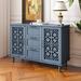 Darby Home Co Adji Solid Wood Accent Cabinet in Blue | 31.57 H x 47.24 W x 15.75 D in | Wayfair 737E99B89AEA46C697B19E17B58D2359