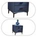 Ebern Designs Brielle Nightstand Wood/Upholstered in Blue | 18.51 H x 17.71 W x 17.71 D in | Wayfair F1C65E3A3A07402591E0393ABF1D8ECA