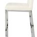 Ivy Bronx Goizargi 25.41 Counter Stool Upholstered/Leather/Metal/Faux leather in White | 35.82 H x 16.91 W x 17.73 D in | Wayfair