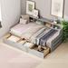 Latitude Run® Twin Size Wooden Day Bed w/ 3 Trawers For Guest Room in Gray | 26.8 H x 75.2 W x 47.6 D in | Wayfair 4B47990D9C97406DAD51A2598CD46ED6