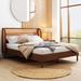 Bayou Breeze Arsaluis Solid Wood+MDF Bed Upholstered/Faux leather in Brown | 41.3 H x 82.6 W x 64.6 D in | Wayfair FA94A1EF10A74052BBD200C9EAB91D48