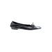 Schutz Flats: Slip-on Chunky Heel Casual Black Print Shoes - Women's Size 10 - Almond Toe