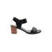 Stuart Weitzman Heels: Black Solid Shoes - Women's Size 7 1/2 - Open Toe