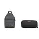 EASTPAK WYOMING Rucksack, 40 x 30 x 18 cm, 24L Black Denim (Grau) & Oval XL Single Pencil Case, 22 cm, Black (Black)