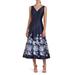 Hattie Floral A-line Cocktail Dress - Blue - Kay Unger Dresses