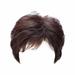 Desertasis fashion foreign flavor mom wig dark brown Women s Wig Short Hair Curly Hair Middle And Old Age Fashionable And Foreign Mother s Wig Natural And Lifelike Mother s Hair Brown