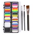 Dadypet Cosmetic cream Paint Palette Set Palette Set 30 Professional Split Cakes Set Professional Split 30 Colors Set Cakes 3 Brush Watercolor Paint Palette Set 30 Colors Body Makeup