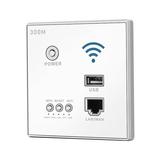 Spirastell LAN Network Switch Point WiFi Router WiFi AP Router WPS Encryption USB Network Switch WiFi Router AP Point Wireless Router AP USB Socket White 300Mbps In-Wall Wireless LAN Network Dazzduo