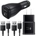 Adaptive Fast Charger Kit for Motorola Moto G9 Plus USB 2.0 Recharger Kit (Wall Charger + Car Charger + 2 x Type C USB Cables) Quick Charger-Black