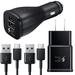 Adaptive Fast Charger Kit for Motorola Edge (2022) USB 2.0 Recharger Kit (Wall Charger + Car Charger + 2 x Type C USB Cables) Quick Charger-Black