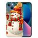 COMIO Case for iPhone (14) Christmas Protector Gel Slim Drop Proof Heavy Duty Protection Cover Compatible with iPhone (14) & Christmas Theme Design Pattern Pattern (Christmas Snowman)