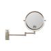 8'' Brushed Nickel Wall-Mounted 1X /10X Magnifying Makeup Mirror with 360° Swivel and Extension Arm - Brushed Nickel