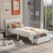 Twin Size Platform Bed with Under-bed Drawers, Wooden Bed Frame with Storage, Pine Wood and High-Quality MDF Construction