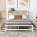Full Size Metal Platform Bed With Four drawers