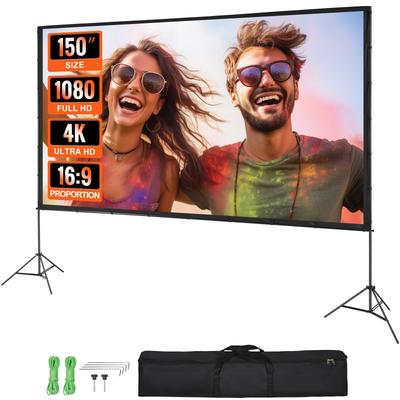 VEVOR Projector Screen with Stand,for Home Theater Cinema Backyard Movie Night